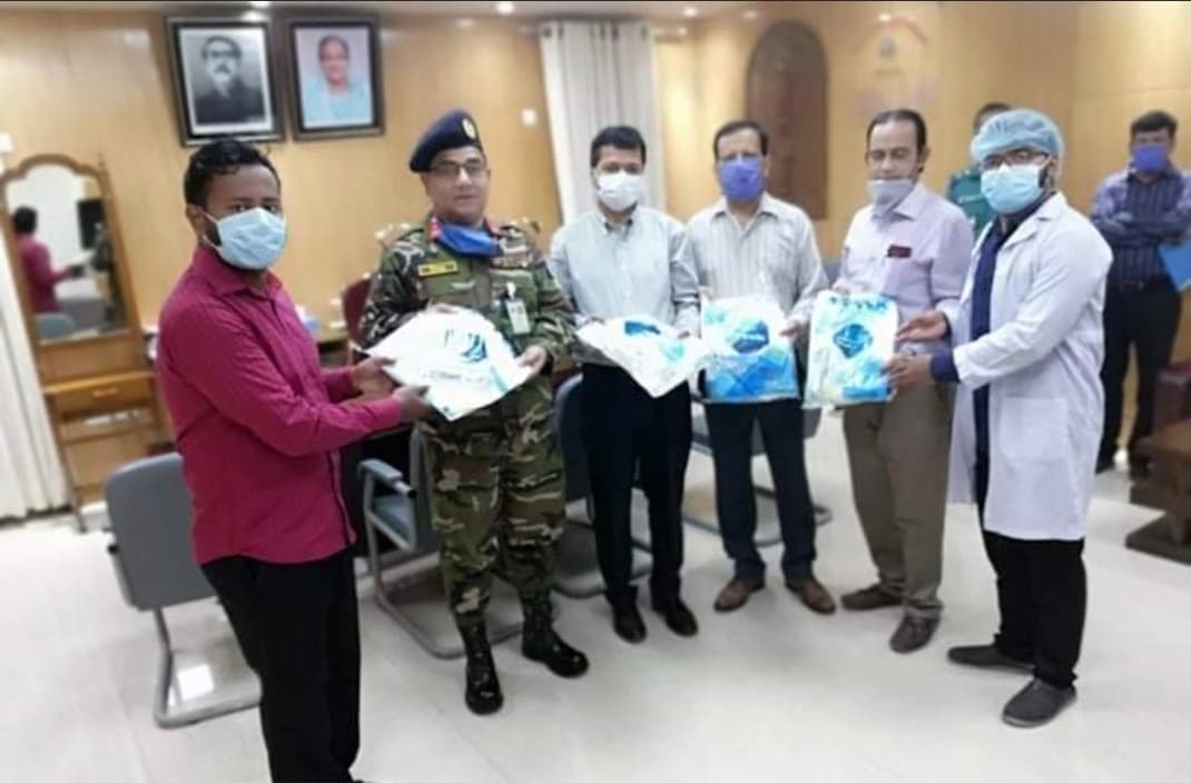 Corona Aid to Birg. Gen. A K Mahbubul Hoque Director, SOMC