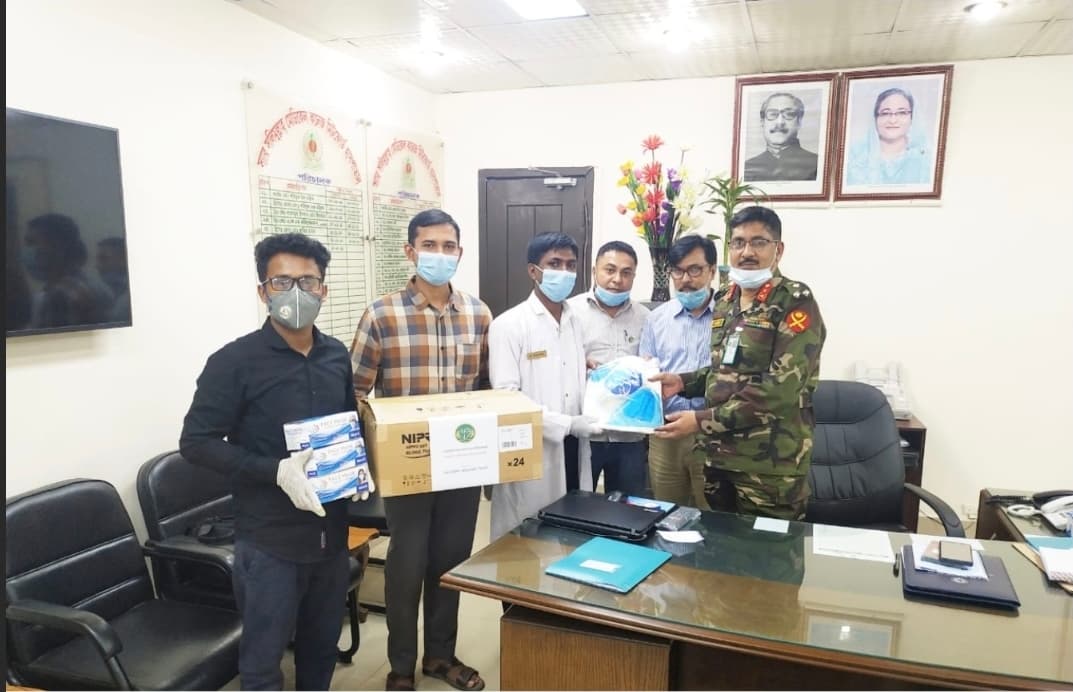 Corona Aid to Brig. Gen. Rashid Un Nabi Sir, Director, SSMC